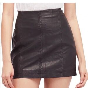 Black Leather Mini Skirt